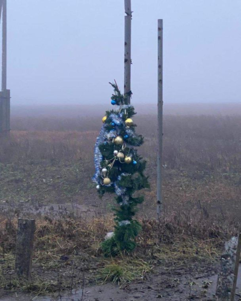 "В шести километрах — Бахмут": украинские воины показали "главную елку страны"